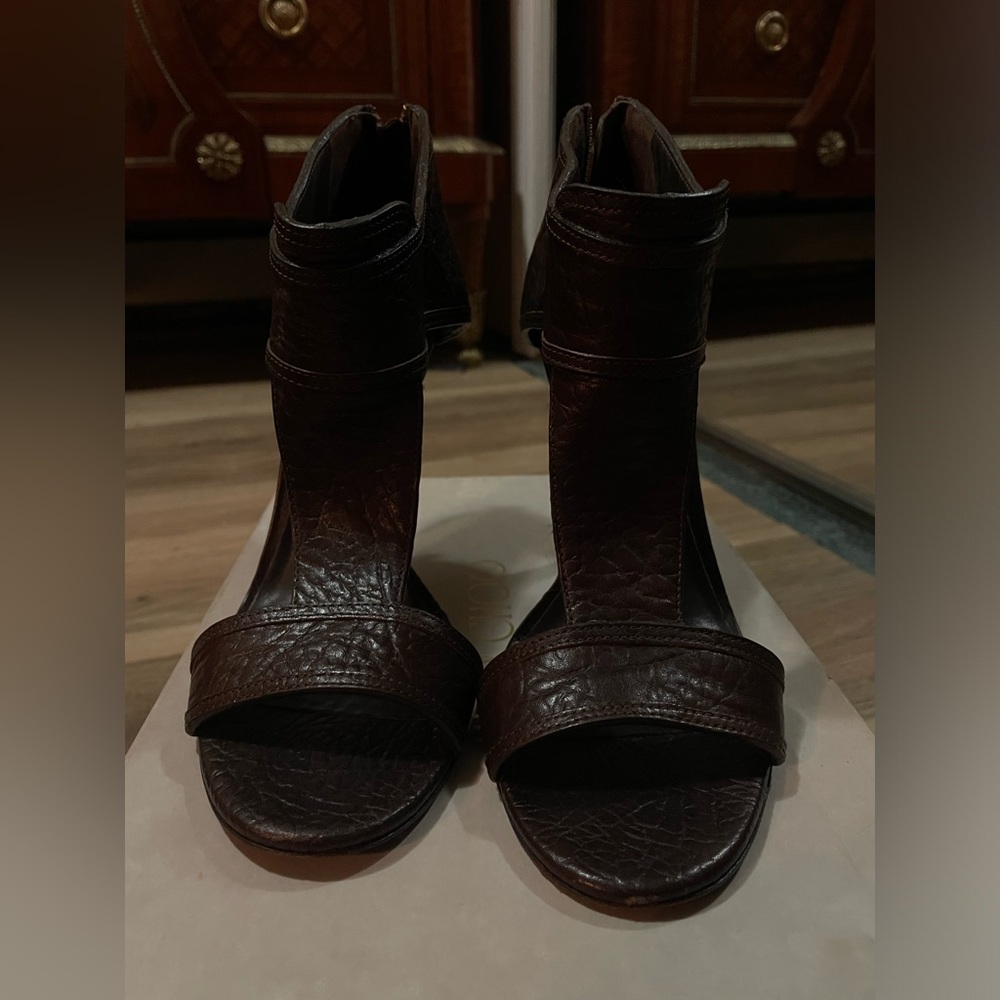 Tory Burch Dark Brown Leather Heels